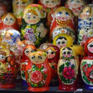 I bought one of these. Apparently the ones with black hair are Russian. The blond hair are Hungarian.