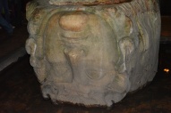 Random Medusa head statue found upside down